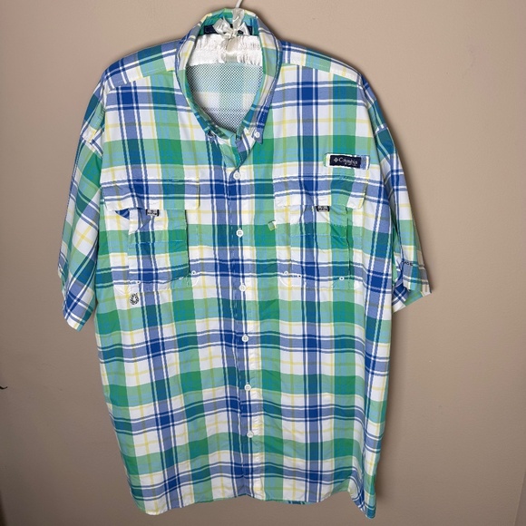 Chemise De Pêche Homme Columbia PFG Super Bahama, Manches Courtes, 2XL, Neuve